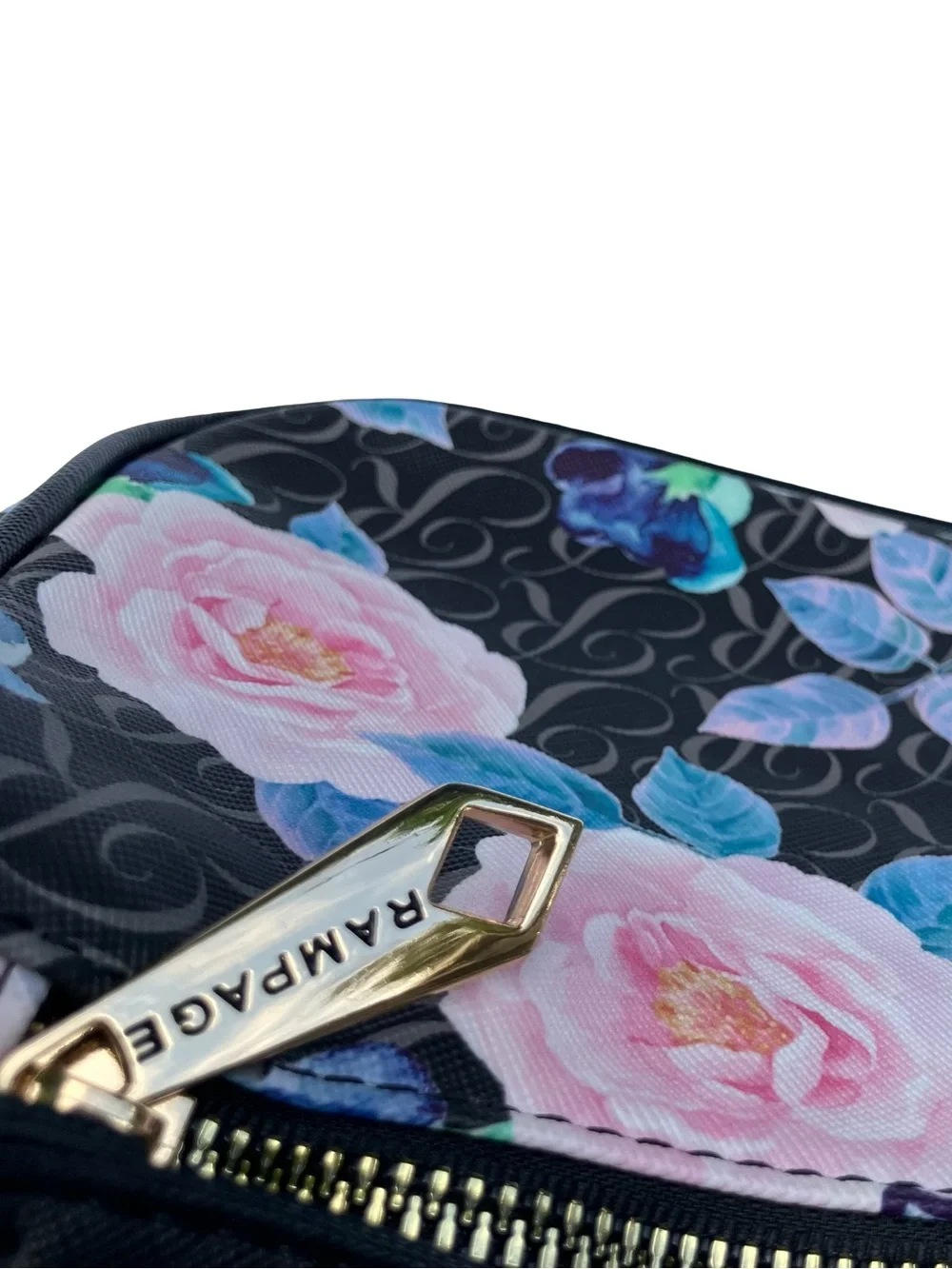 Rampage Floral Shoulder Bag Black Boho 90s Retro Purse Compact